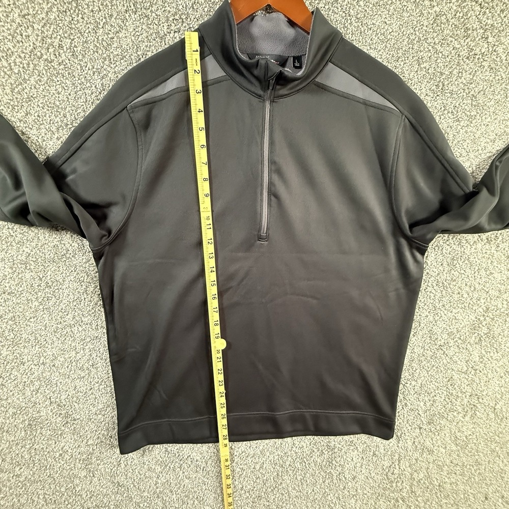 Walter Hagen Essentials Mens Large Black 1/4 Zip Pullover Fleece Golf Jacket - Picture 8 of 11